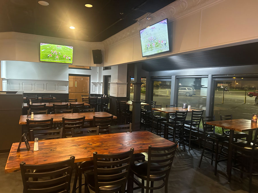Bar and hightop area at Archie's Tavern